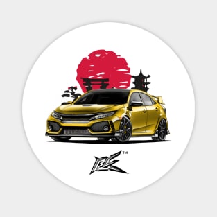 honda civic typeR fk yellow Magnet